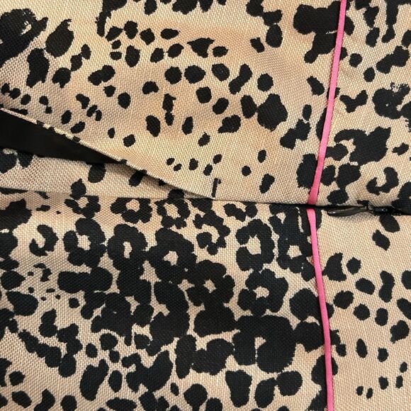 J.Crew Trouser Short Zipper w/ Pockets Animal Print Tan Black Pink Womens Sz 14 - Picture 8 of 9